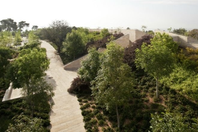 Ramat Hanadiv Visiting Center, Ada Karmi Melamede Architects, earth bermed, eco visitor center, israel, underground building,
