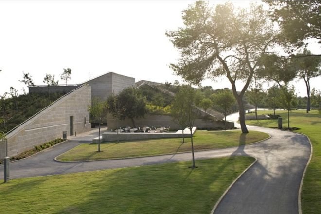 Ramat Hanadiv Visiting Center, Ada Karmi Melamede Architects, earth bermed, eco visitor center, israel, underground building,