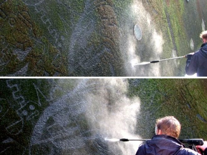 Reverse Moss Graffiti, reverse graffiti, eco art, green art, Stefaan De Croock, stuk arts centre, belgium