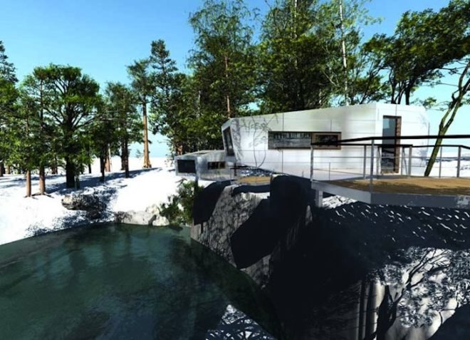 Baumraum, tree houses, cliff house, tower, green design, sustainable design, Schrems Treehouse Resort, Austria, Schrems Naturpark, eco design, sustainable design, eco-tourism, nature, lake, quarry, birch, pine, natural materials