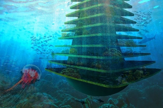 Sea Tree, Waterstudio.nl, floating habitat, animal preserve, floating structure, protected reserve