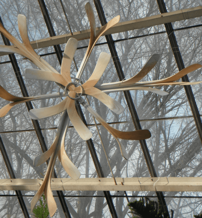 Stephen Lindsay, Schtick, urbanproduct, Inhabitat, Upcyled, Hockey Sticks, Upcycled Home, Sustainable Home Product, Green Home Product, Montreal Botanical Gardens, Mond Ruelle