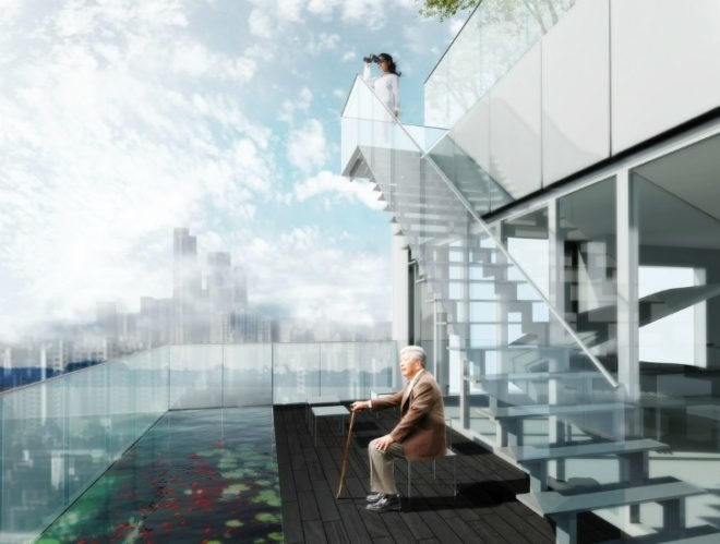 The Cloud, MVRDV, seoul, korea, yongsan dreamhub, luxury high rise, green roof, pixelated cluster