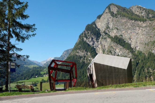 Timmelsjoch, timmelsjoch experience, outdoor pavilion, led sculpture, pavilion, garnets, Werner Tscholl