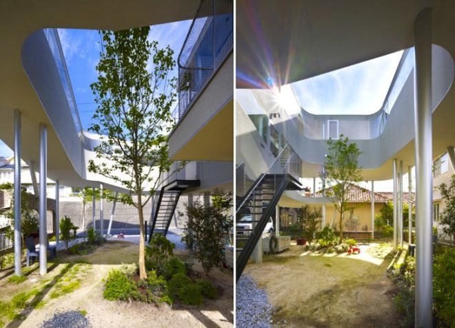 Kimihiko Okada, Toda House, Hiroshima, Japan, Wraparound House, Perched on Stilts, Green Design, sustainable design, eco design, green building, natural ventilation, small footprint, daylighting, sustainable development, residence