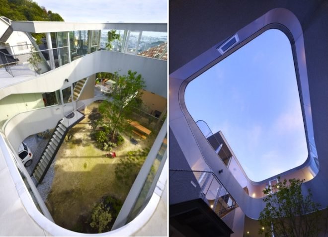 Kimihiko Okada, Toda House, Hiroshima, Japan, Wraparound House, Perched on Stilts, Green Design, sustainable design, eco design, green building, natural ventilation, small footprint, daylighting, sustainable development, residence