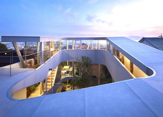 Kimihiko Okada, Toda House, Hiroshima, Japan, Wraparound House, Perched on Stilts, Green Design, sustainable design, eco design, green building, natural ventilation, small footprint, daylighting, sustainable development, residence