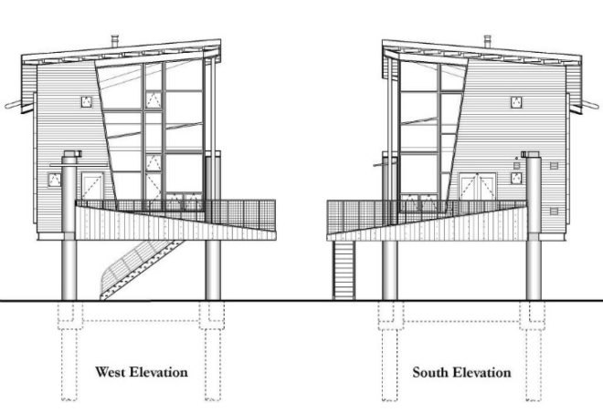 Treehouse, Castanes Architects, low impact design, retractable staircase, vacation house, cabin retreat