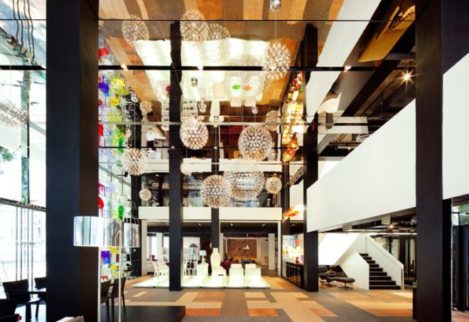 green design, eco design, sustainable design, living wall, vertical garden, WOHA Architects, Singapore, Space Asia Hub, design showroom, Singapore Arts District, historic preservation