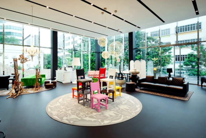 green design, eco design, sustainable design, living wall, vertical garden, WOHA Architects, Singapore, Space Asia Hub, design showroom, Singapore Arts District, historic preservation