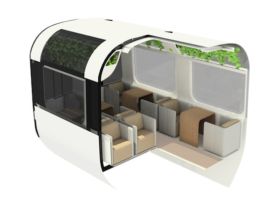 Vittori Lab, AirTrain, greenery, air filter, air purifier, public transportation, green transportation, carbon dioxide, oxygen, plants, NASA-patented technology, rainwater harvesting, green design, sustainable design, eco design