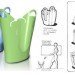Eco-Bin, eco bin, trashcans, colorful trashcans, trash can for grocery bags, reusing grocery bags, plastic bag waste, Stephen Reon Francisco