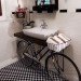 Bike Sink, Benjamin Bullins, found object, upcycled materials, green interiors, vintage bike
