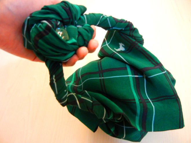 HOW TO: Wrap a Gift Using an Old Shirt, how to, diy, inhabitat diy, creative gift wrapping, gift wrapping, green gift wrapping, shirt giftwrap, green giftwrap, green gift wrap, green design, eco design, sustainable design, alternative gift wrap, sustainable gift wrap, creative ways to wrap a present, how to wrap a present, how to wrap a gift, furoshiki