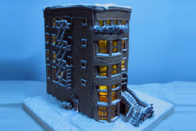 gingerbread brooklyn brownstone, gingerbread brownstone, diy gingerbread brownstone, brooklyn brownstone gingerbread house, diy gingerbread houses, gingerbread how tos, gingerbread house diy, brownstone gingerbread house, kitchen table scraps, renee baumann, renee baumann blog, renee baumann chef