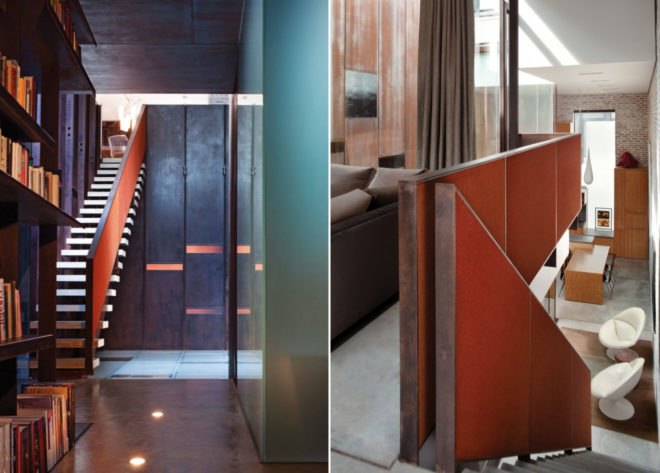green design, eco design, sustainable design, Dean and Wolf Architects, Tribeca, Manhattan, Inverted Warehouse/Townhouse, converted warehouse, interior courtyard, glass curtain