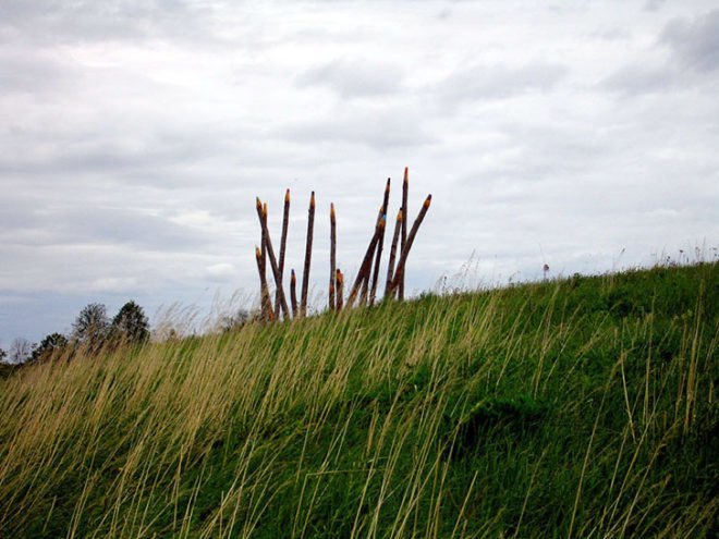 green design, eco design, sustainable design, Jonna Pohjalainen, Colour Pencils sculpture, Finnish artist, Open Air Art Museum Latvia, Environmental Art, giant pencil sculpture