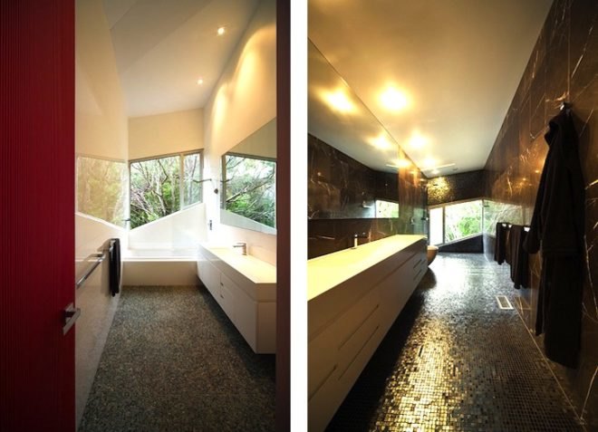 McBride Charles Ryan, Klein Bottle House, Klein Bottle, Origami, green design, sustainable design, eco-design, natural landscape, site selection, australia, morning ton Peninsula, Rye Beach, origami, daylighting, timber foundation, traditional foundation, fibro-shacks, beach house