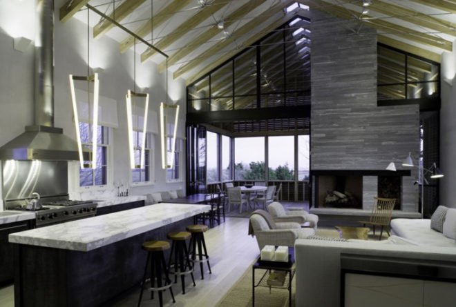 green design, eco design, sustainable design, Leroy Street STudio, Louver House, louver skin, long island, barn residence, lap pool, wood shop, roof garden