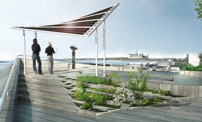 pvilion, solar innovations, fabric solar structures, photovoltaic fabrics, ecofriendly archtiecture, new solar technology, solar modules, sun energy tech