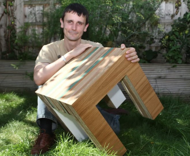 tristan titeux, re-cut furniture, salvaged wood, recycled wood, recycled materials, sustainable design, green design, recycled wood off-cuts, green furniture, green products, sustainable furniture