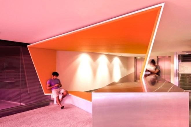 Vivida, hawthorn, swinburne university, australia, green design, sustainable design, eco design, energy footprint, energy efficiency, daylighting, sustainable architecture, rothe lawman, student dorms, modular, existing site, thermal performance, bicycle storage