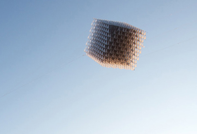 Little Shining Man, kite, Rapid Prototyping Technology, 3D printing, Alexander Graham Bell, tetra kite, outdoor installation, sculptural installation, Heather and Ivan Morison, Sash Reading, Queen & Crawford, Dandara, cuben fiber, carbon fiber rod, London, design, sculpture