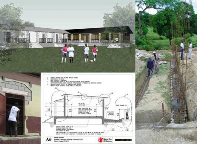 architecture for humanity, afh, open architecture network, clinton bush haiti fund, clinton global initiative, green building, low cost green building, safe rebuilding, rebuilding haiti, haiti earthquake, haiti destruction, haiti schools, haiti philanthropy, green building in haiti, disaster relief, disaster proof design, earthquake proof design, earthquake