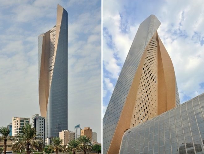 Al Hamra Tower, SOM, kuwait, kuwait city, sculpted tower, eco skyscraper, eco tower