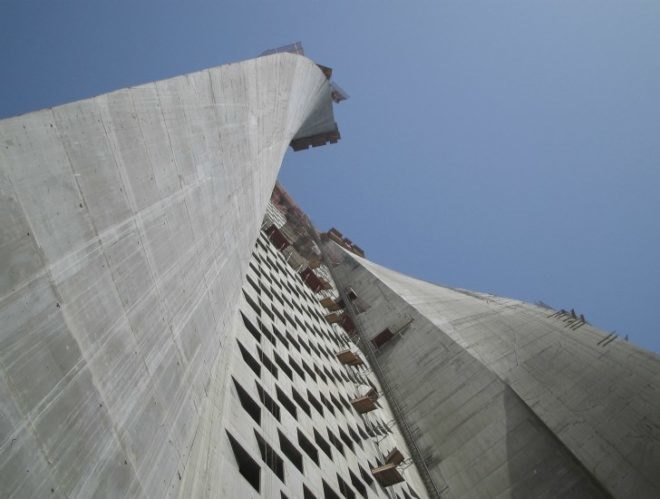 Al Hamra Tower, SOM, kuwait, kuwait city, sculpted tower, eco skyscraper, eco tower