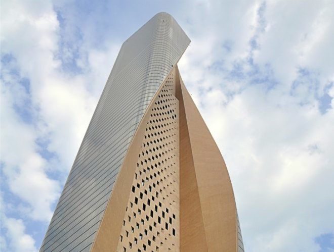 Al Hamra Tower, SOM, kuwait, kuwait city, sculpted tower, eco skyscraper, eco tower