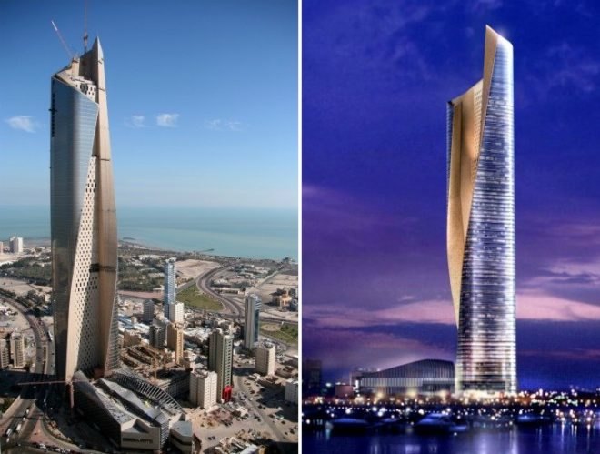 Al Hamra Tower, SOM, kuwait, kuwait city, sculpted tower, eco skyscraper, eco tower
