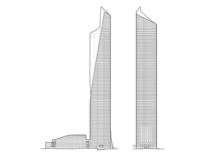 Al Hamra Tower, SOM, kuwait, kuwait city, sculpted tower, eco skyscraper, eco tower