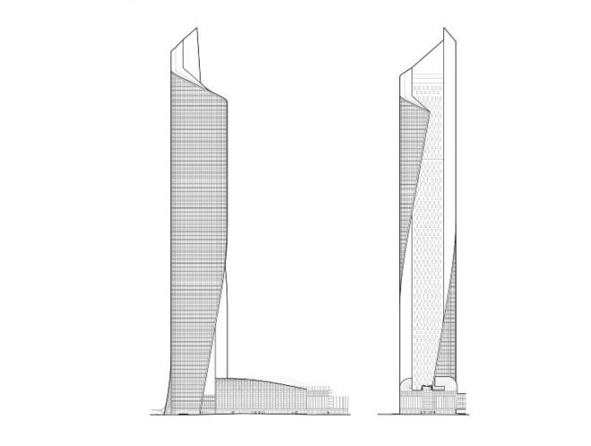 Al Hamra Tower, SOM, kuwait, kuwait city, sculpted tower, eco skyscraper, eco tower