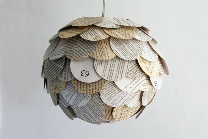 Recycled Materials,Green Home decor,Green Lighting,art,recycled maps,recycled books,recycled magazines,recycled paper lamps,etsy