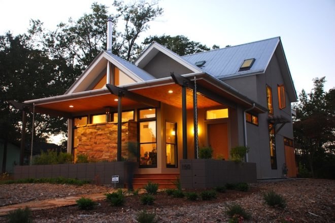 Lor Newcomer, Bork Architecture Design, USGBC, LEED, LEED Platinum, Athens, Georgia, green design, sustainable design, eco design, energy efficiency, low emissions wood fire stove, solar water heater, energy star, historic home, cottage vernacular, south, passive design, solar gain