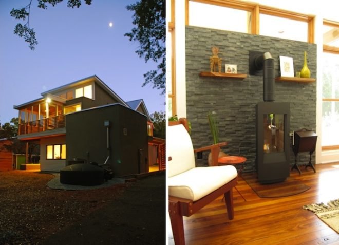 Lor Newcomer, Bork Architecture Design, USGBC, LEED, LEED Platinum, Athens, Georgia, green design, sustainable design, eco design, energy efficiency, low emissions wood fire stove, solar water heater, energy star, historic home, cottage vernacular, south, passive design, solar gain