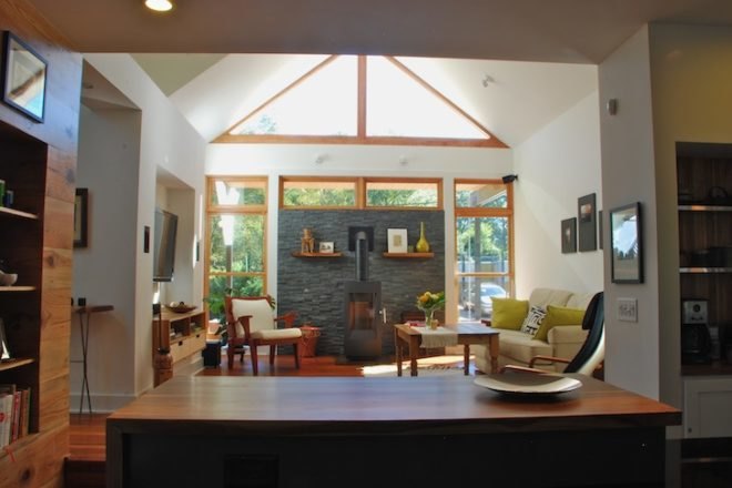 Lor Newcomer, Bork Architecture Design, USGBC, LEED, LEED Platinum, Athens, Georgia, green design, sustainable design, eco design, energy efficiency, low emissions wood fire stove, solar water heater, energy star, historic home, cottage vernacular, south, passive design, solar gain