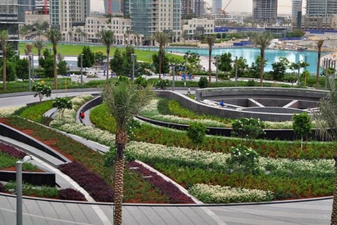 Burj Khalifa Tower Park, SWA, dubai, john wong, burj khalifa, burj dubai, tallest building in the world, landscape architecture