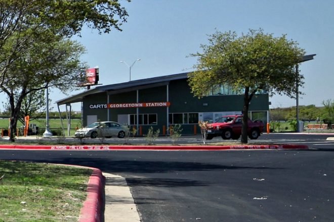 CARTS, Georgetown Station, Jackson Mcelhaney, renewable energy, austin, texas, green transportation, public transportation, transit stop