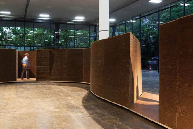 Recycling / Compost,Recycled Materials,Art,layered cardboard,recycled cardboard installation,brasilian design,sao paulo biennale,flexible space