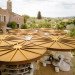 castell d'emporda, concrete, pavilion, terrace roof, steel parasol design, spanish hotel design, costa brava, dutch design, rustic castle terrace
