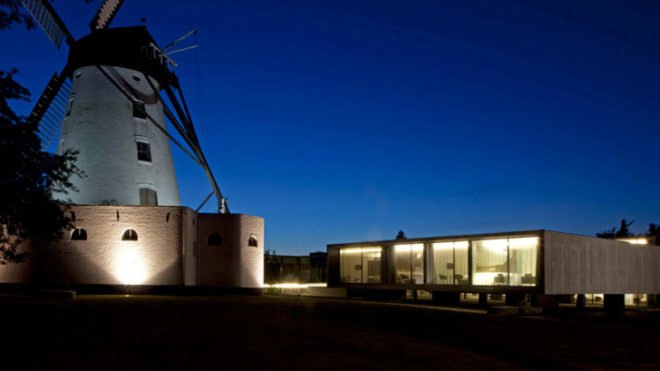 green design, eco design, sustainable design, Govaert and Vanhoutte Architects, d-hotel, Kortijk, windmill, upcycled windmill, adaptive reuse, luxury hotel, eco-luxury hotel, eco-tourism