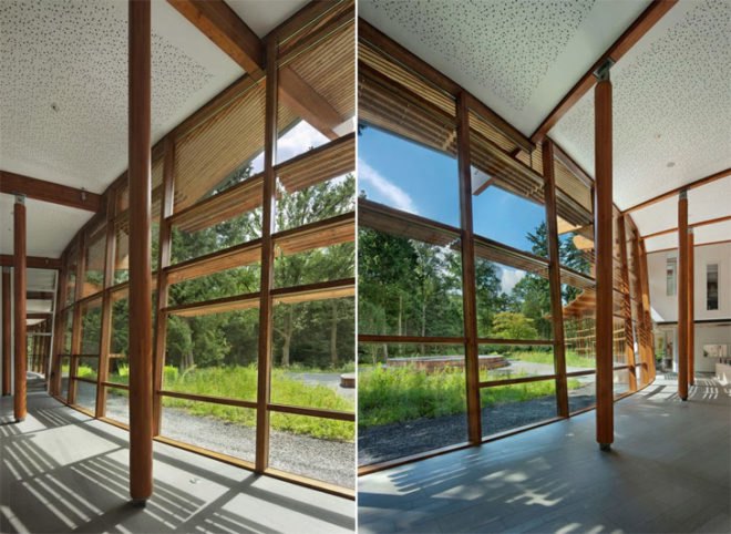 The netherlands green building, eco center, dutch green building, passive heating, GSHP, Apenheul Foundation, concrete core activated, De St@art (The T@il), FSC, geothermal, glulam, green visitors center, green zoo, ground source heat pump, LED, PEFC, RAU, sunlight shade