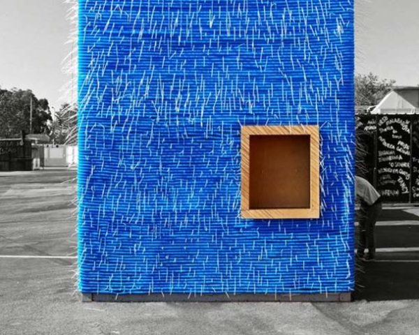 Architecture,corrugated plastic tube,standard materials,portuguese design,prefab architecture,temporary bar