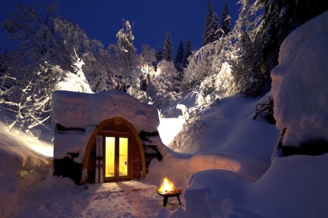 eco POD hotel, flims, switzerland, alpine, robust outdoor brands, insulated, LED lighting, double glazing, solar ventilation, FSC certified wood, prefab housing, green design, sustainable design, eco design, LED lighting, insulation