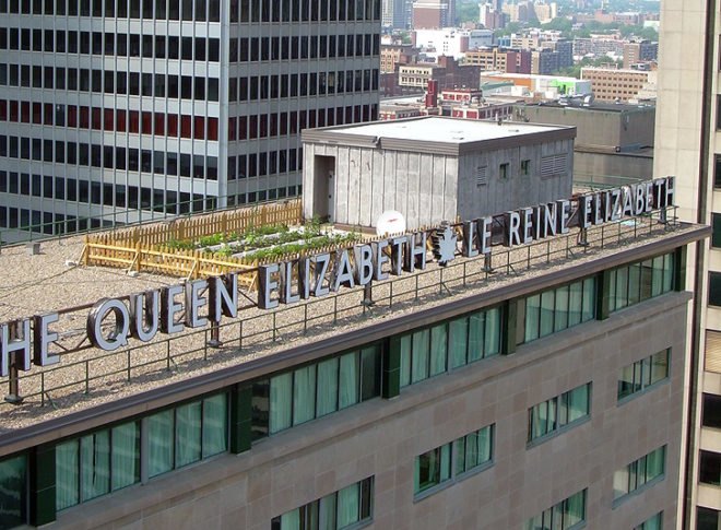 green design, eco design, sustainable design, Fairmont Resorts, Fairmont The Queen Elizabeth Hotel, Montreal, sustainable tourism, eco-tourism, eco-luxury, green roof, edible garden, Bed-In, John Lennon and Yoko Ono, Give Peace a Chance, Montreal, Climate Savers Program, Four Green Key awayrd, EV charging station, BMW Bicycle