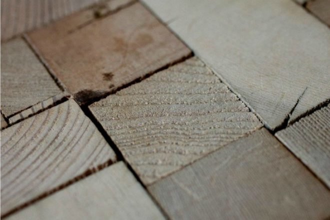 Floor of Atsumi, 403architecture, timber offcuts, reclaimed wood, recycled wood, recycled wood floor, green floor, green interior