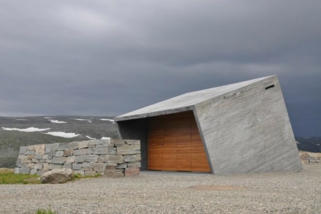 Flotane, LJB, norway, Aurlandsfjellet, solar power, rest stop, bathroom, zero energy, self sufficient rest stop