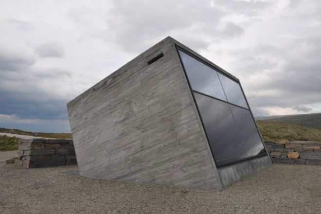 Flotane, LJB, norway, Aurlandsfjellet, solar power, rest stop, bathroom, zero energy, self sufficient rest stop